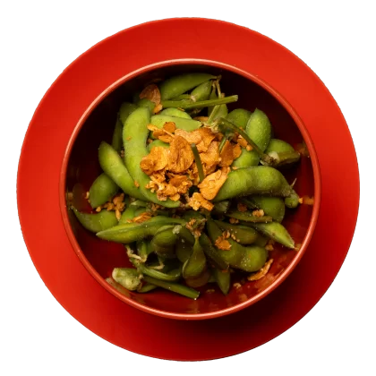 Boiled Edamame with Okinawa Sea Salt
