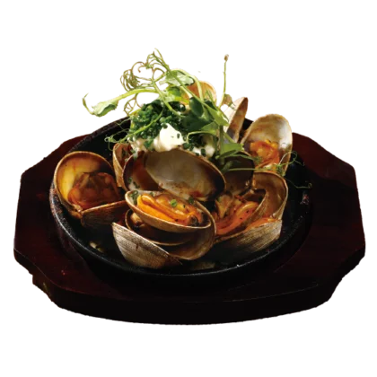 Teppan Grilled Clam Butter Shoyu　あさりのバター醤油焼き